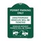 Signmission Permit Parking Unauthorized Vehicles Ticketed Vehicles w/o Permits W Alum, 18" x 24", GW-1824-23310 A-DES-GW-1824-23310 - alternate 1